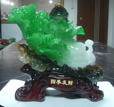 如意招財(cái)工藝品 白菜擺件中的家居美學(xué)與美好寓意